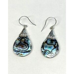 Abalone Shell Sterling Silver‎ Handmade Earrings